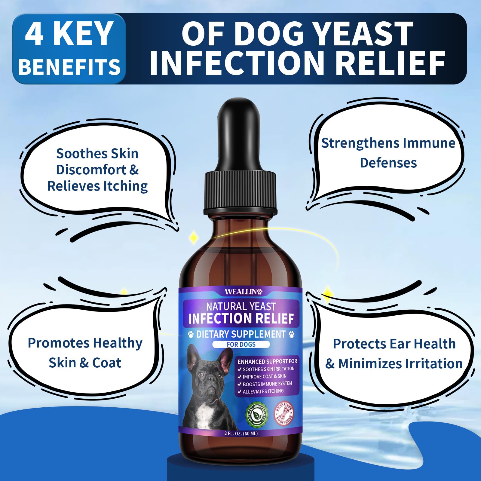 WEALLIN-8-herbal-blend-ingredients highlight natural herbs backing gentle support for dogs.