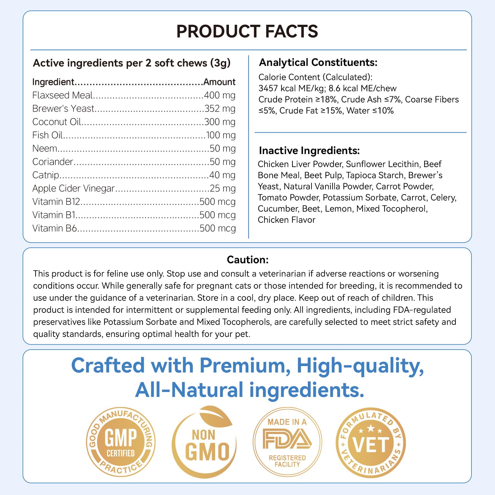 WEALLIN all-breeds cat chews suitable for kittens and adults.
