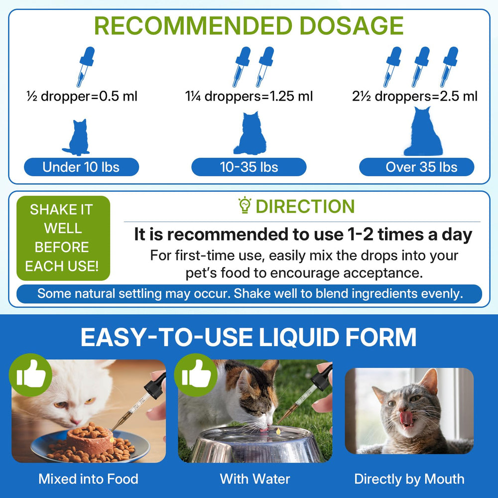 WEALLIN cat constipation relief label closeup, highlights natural Triphala, Psyllium, and FOS.