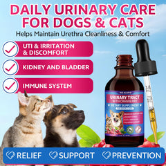 WEALLIN cranberry-extract-liquid-drops provides gentle urinary wellness for pets.