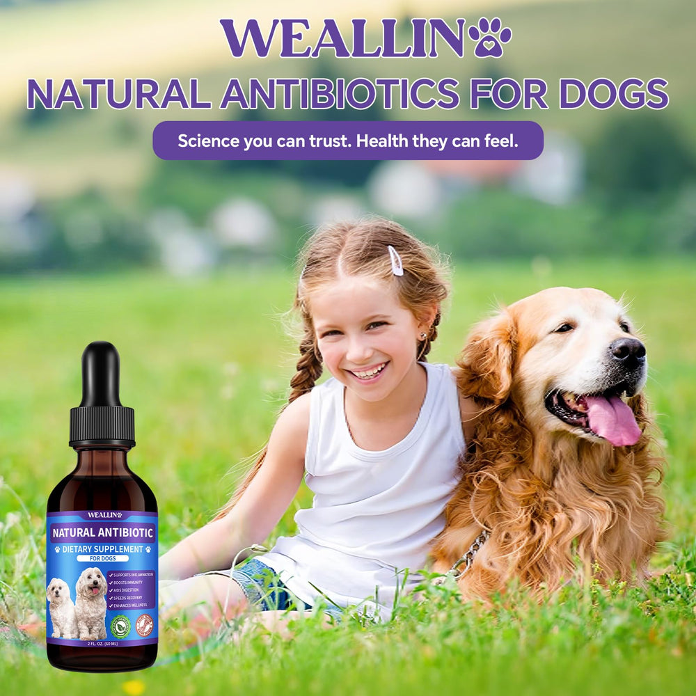 WEALLIN 60ml bottle label close-up showing brand and dosage information.