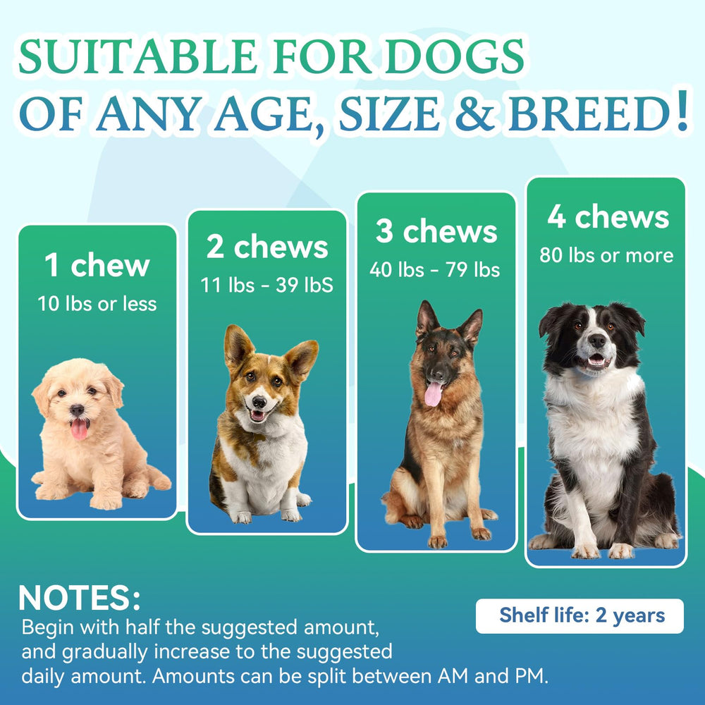 WEALLIN dog joint supplement vitamins C and E emphasize immune and tissue support during activity.