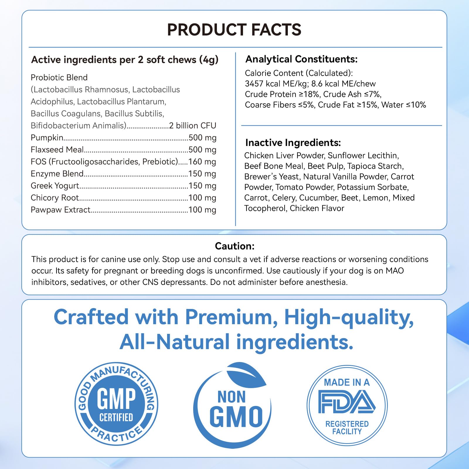 WEALLIN dog probiotics 200-chews jar for long-lasting daily use