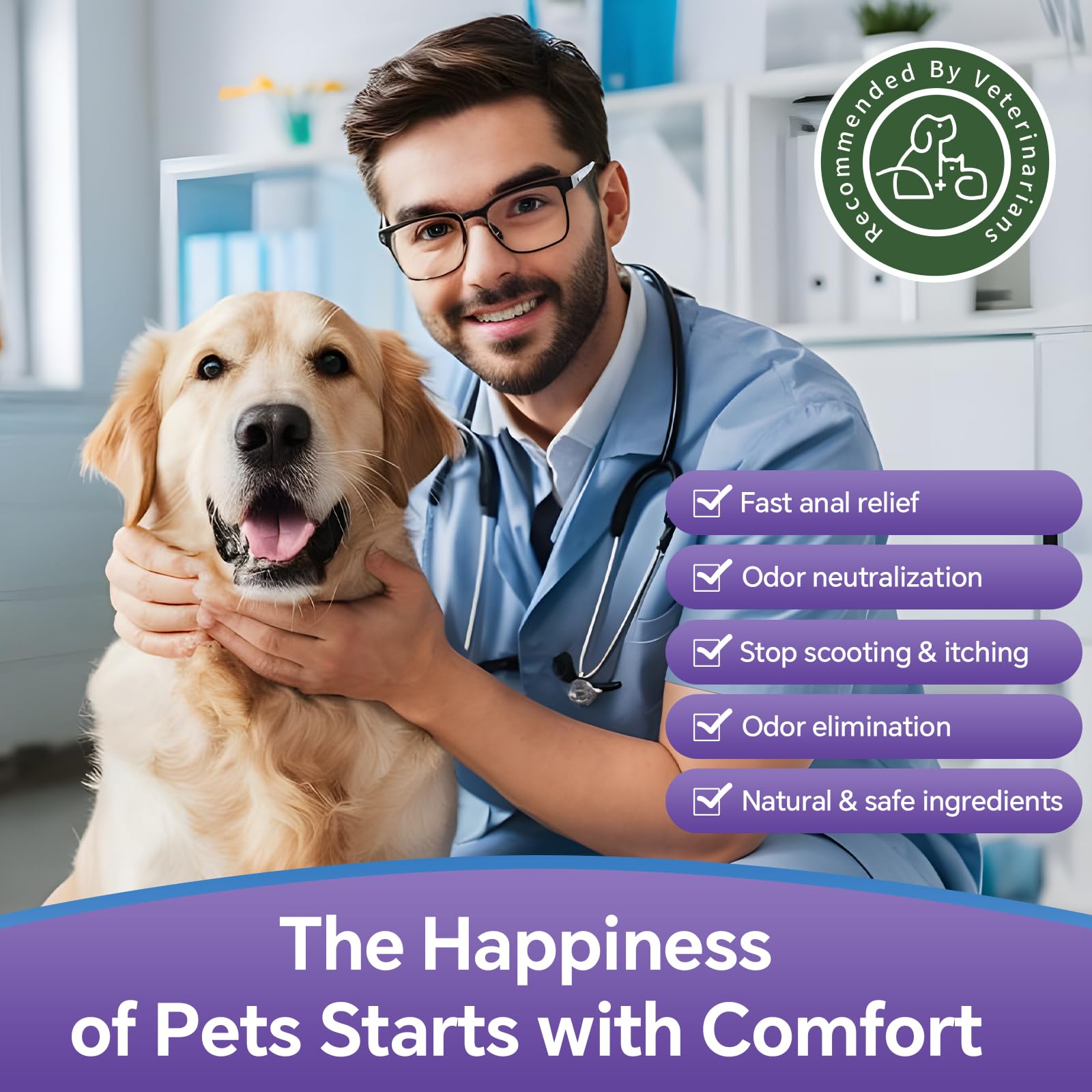 WEALLIN neutralizes anal odor for dogs and cats, keeping spaces fresh.