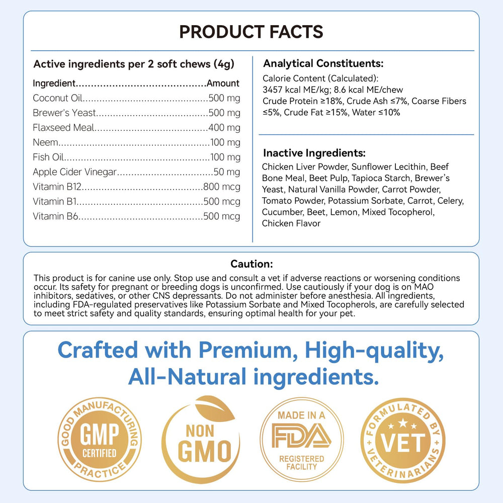 WEALLIN flea tick chews all-breeds image demonstrates versatility across breeds.