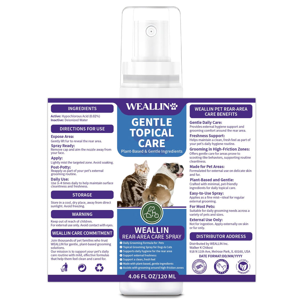WEALLIN helps neutralize odors in pet areas.