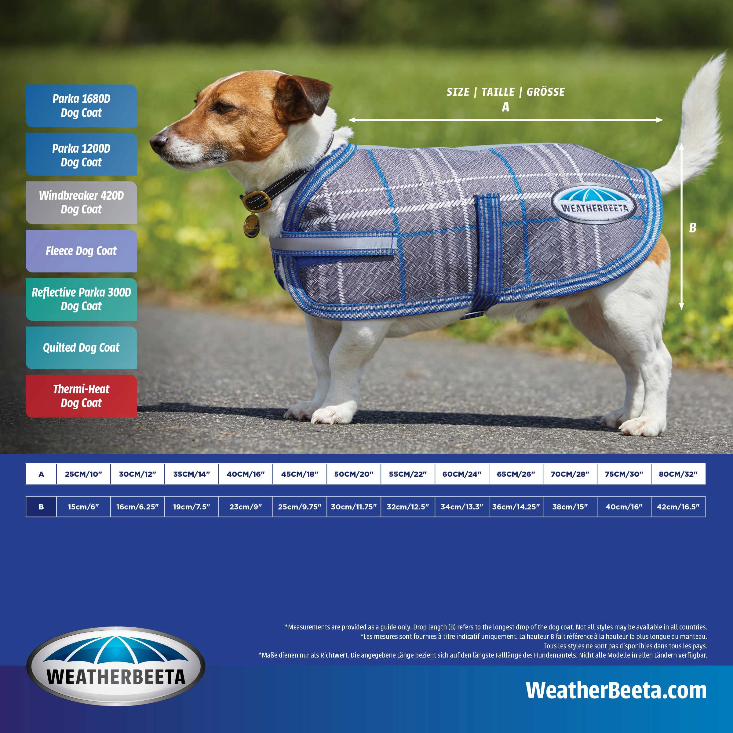 WeatherBeeta ComFiTec Reflective Parka 300D orange packaging indicates easy storage and sizing.