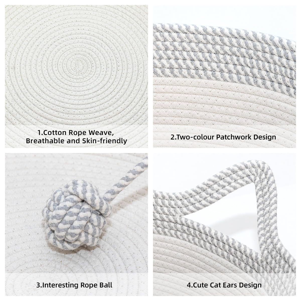 WEAVELYRICS teaser ball detail on cat bed for interactive play