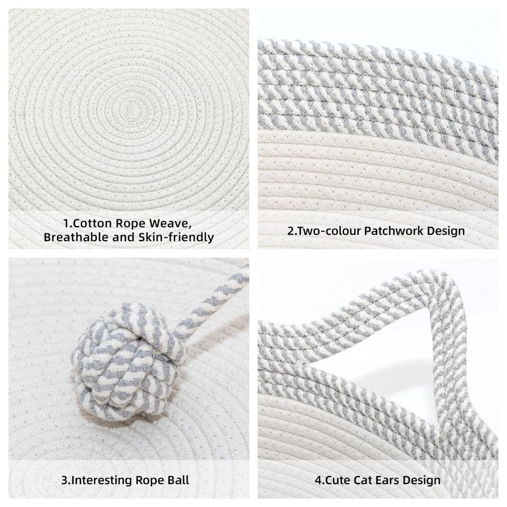 WEAVELYRICS teaser ball detail on cat bed for interactive play