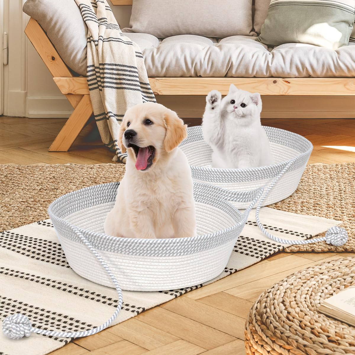 WEAVELYRICS cat bed teaser ball end promotes gentle play