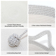 WEAVELYRICS teaser ball detail on cat bed for interactive play