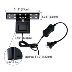 WEAVERBIRD light clipped on tank wall for stable, quick setup