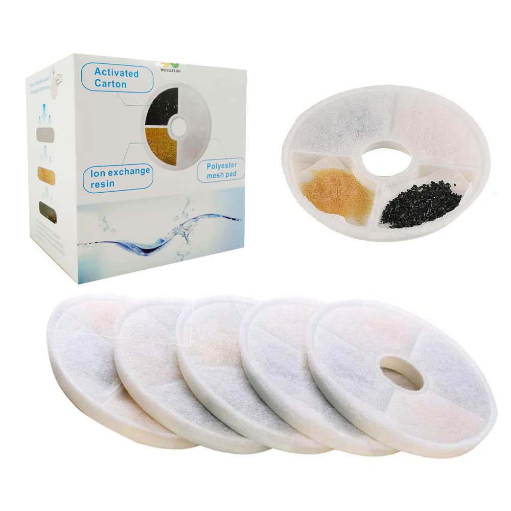 WECATION 12-pack filters overview for Catit compatibility enhances filtration.