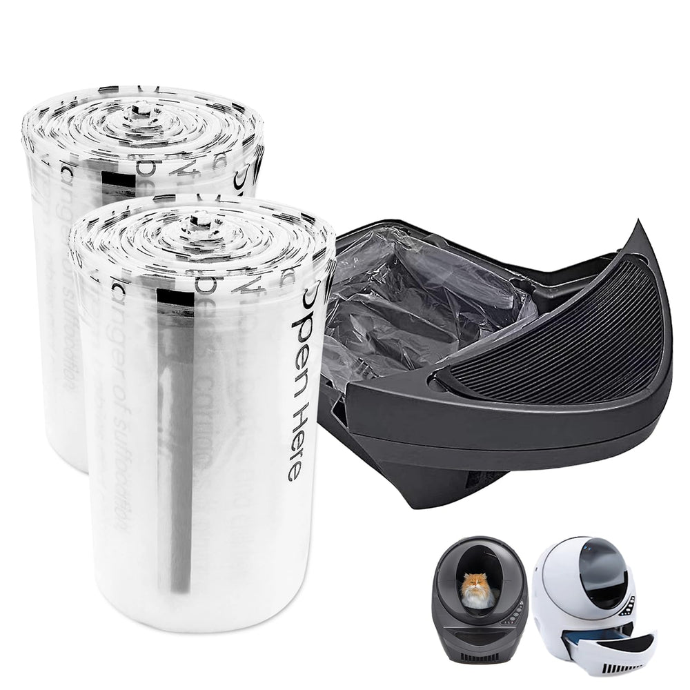 WECATION liner-pack-front shows heavy-duty liners for mess-free litter box cleanup.