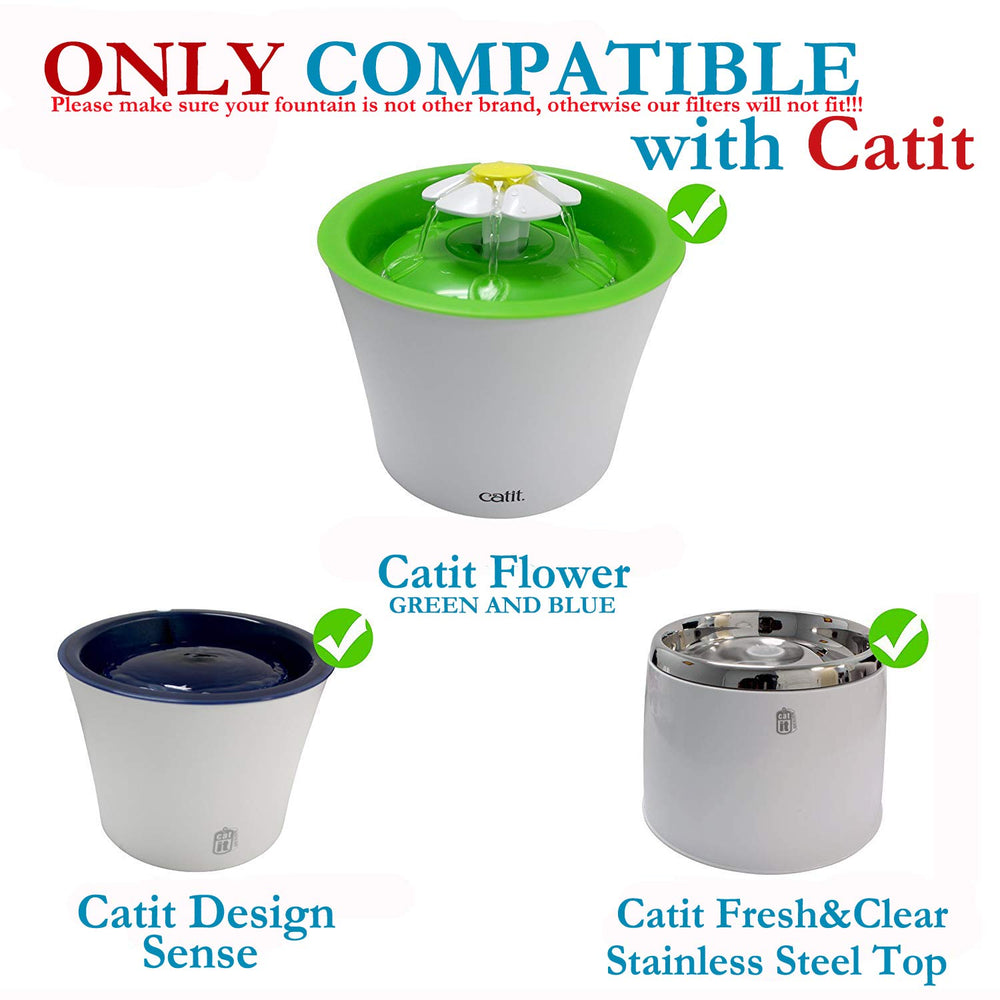 WECATION pack8-filter for catit-flower-fountain improves water taste.