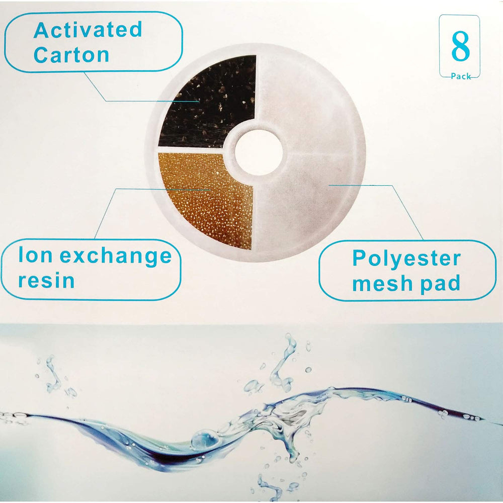 WECATION pack8-filter helps cats stay hydrated with clean water.