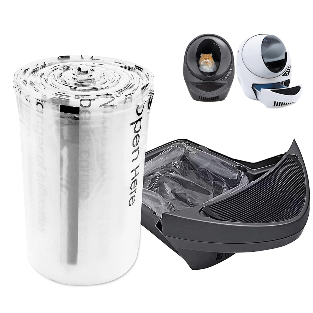 WECATION liners for Litter-Robot 3/4, durable and mess-free disposal