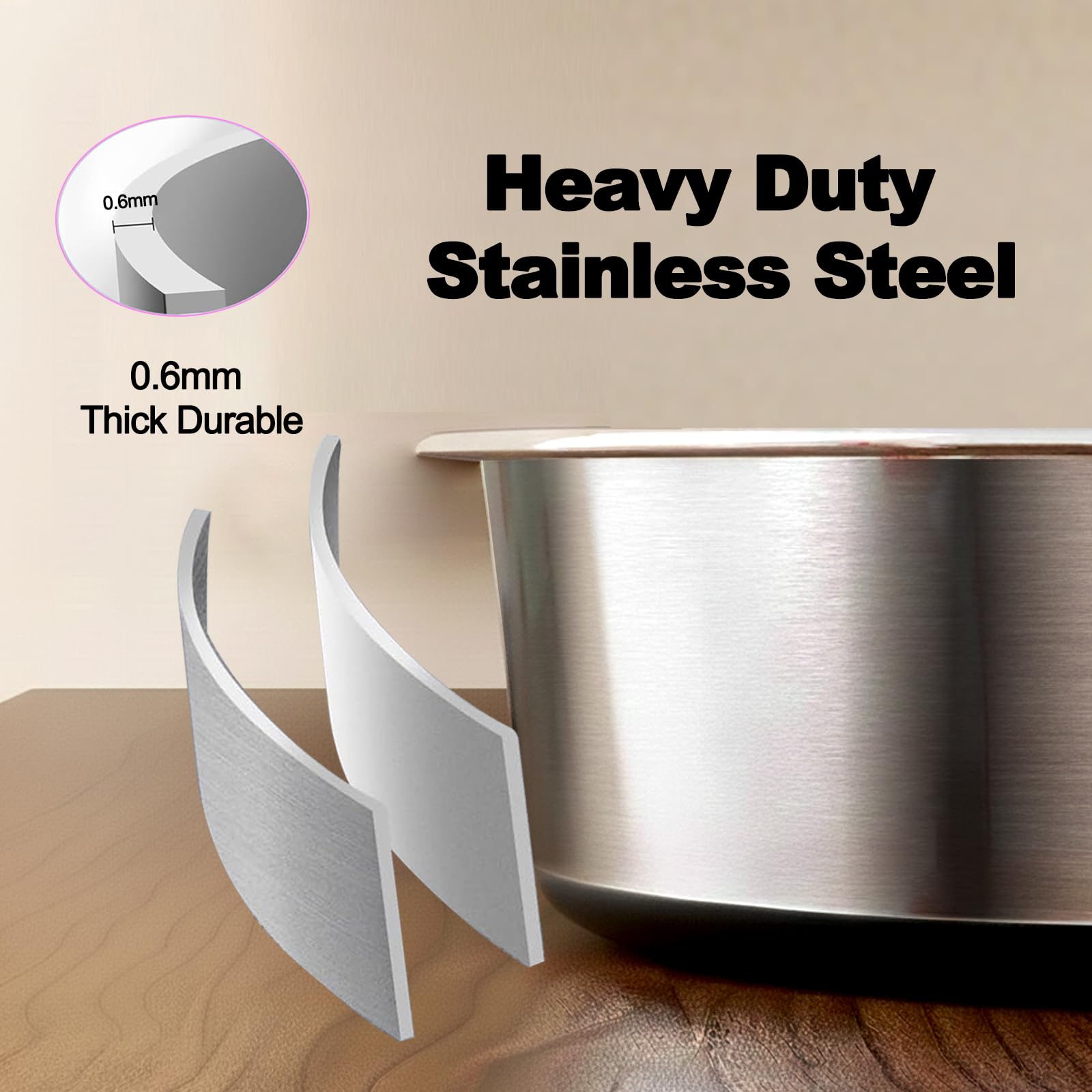 WEDAWN non-slip rubber bottom keeps bowls in place during mealtime