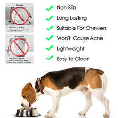 WEDAWN stainless steel cat bowl 18oz offers durable, clean design.