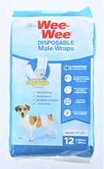 Wee-Wee disposable male dog wraps packaging front view for indoor protection.
