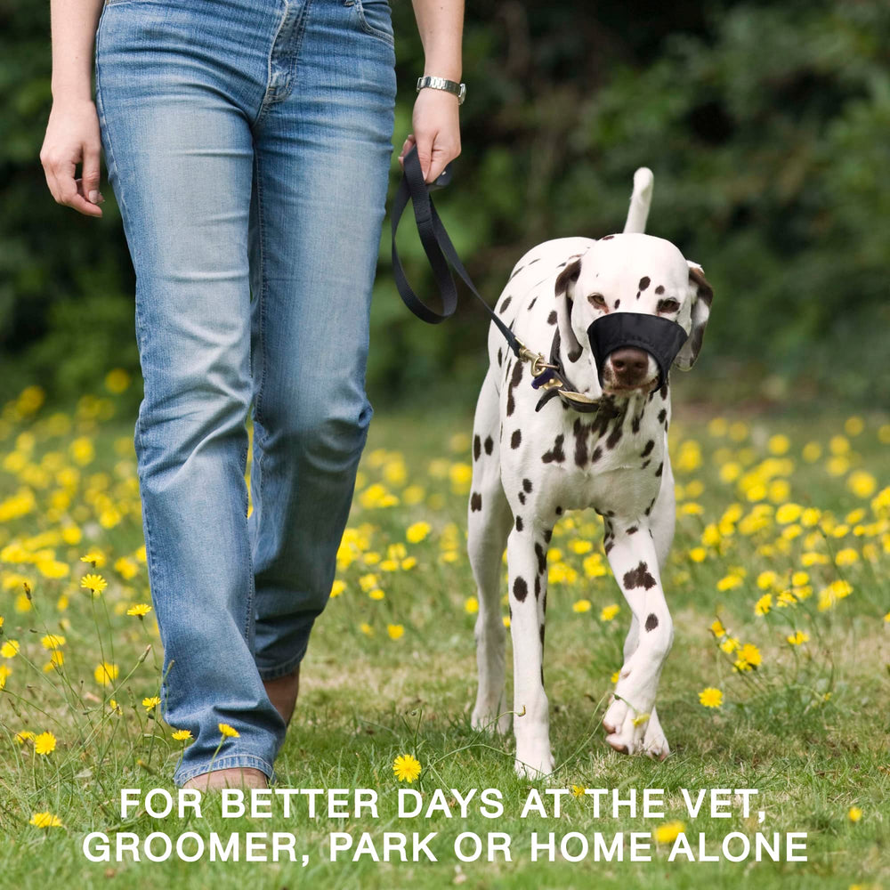 Weebo Pets textile sheath muzzle ideal for grooming, vet trips, and quick care