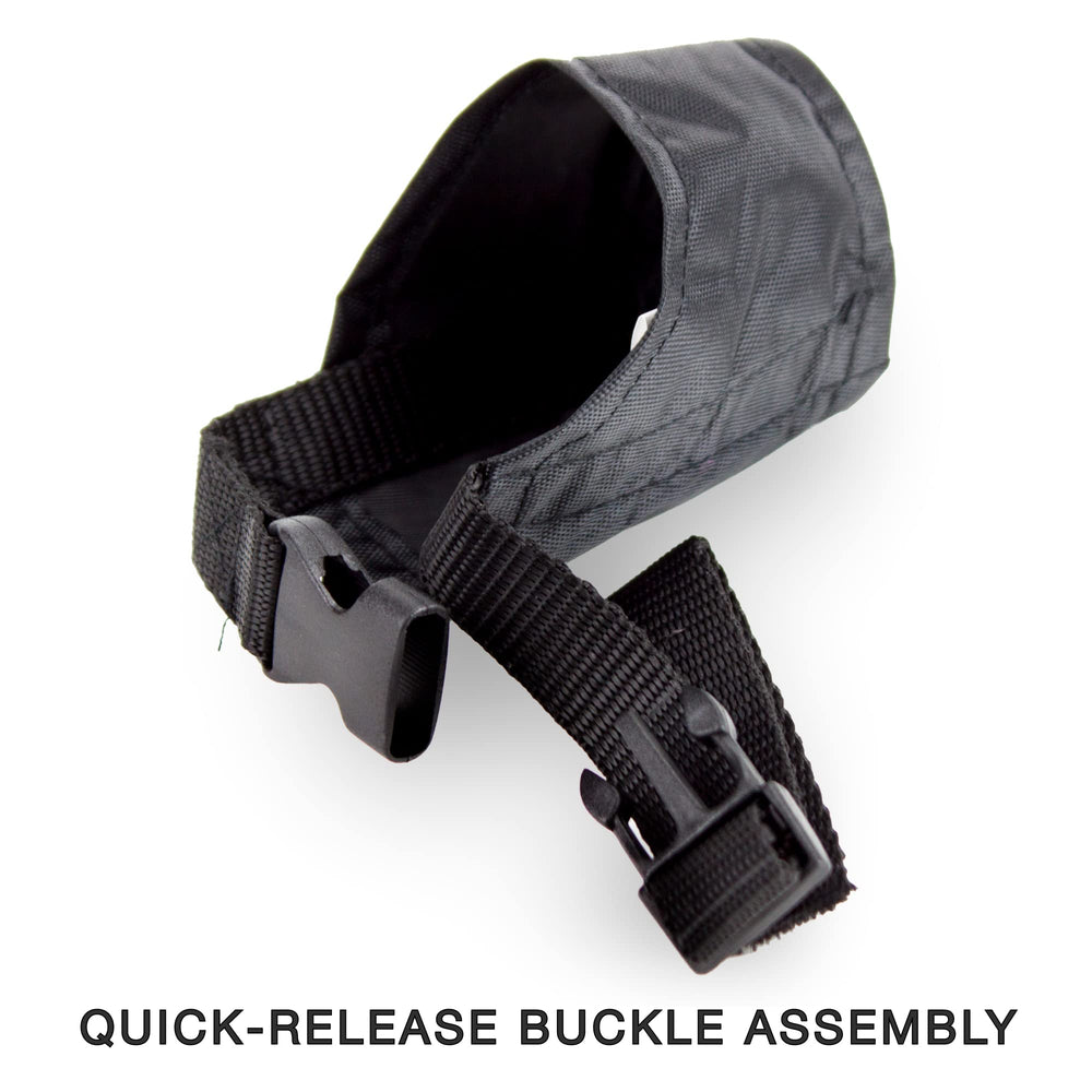 Weebo Pets washable nylon muzzle design for fast cleanup after appointments