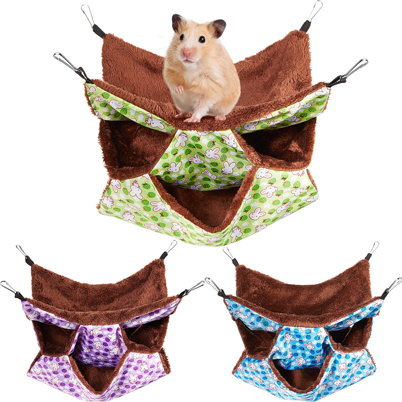 Weewooday 3-piece rat hammock blue layer for cozy climbing and rest.