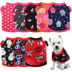 Weewooday 8-pieces dog sweaters cozy fleece warmth for winter wear