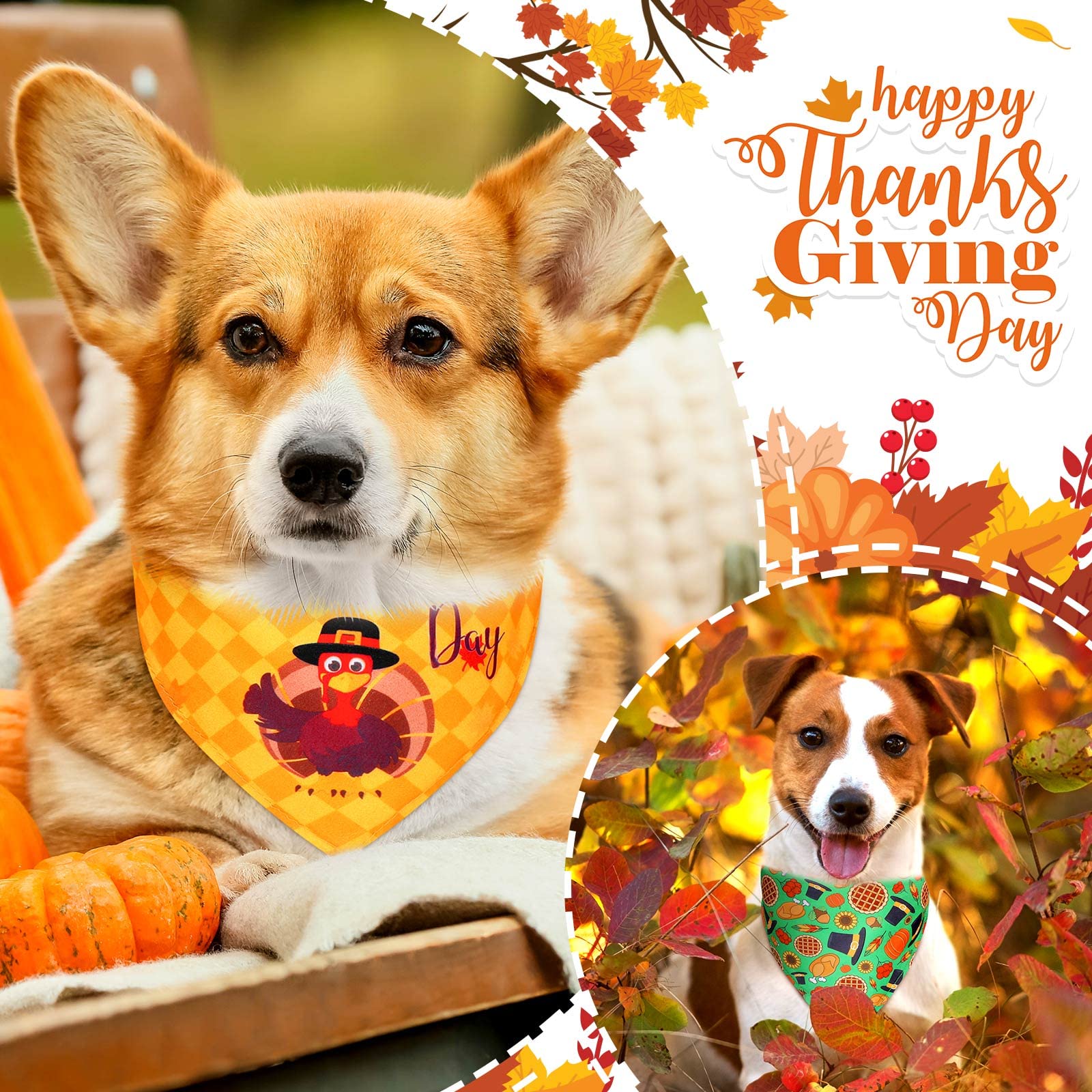 Weewooday adjustable-size-bandana fits most breeds for a comfortable, customizable look.