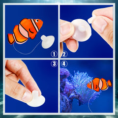 Weewooday big wing blue fish creates dynamic accents in any tank decor.