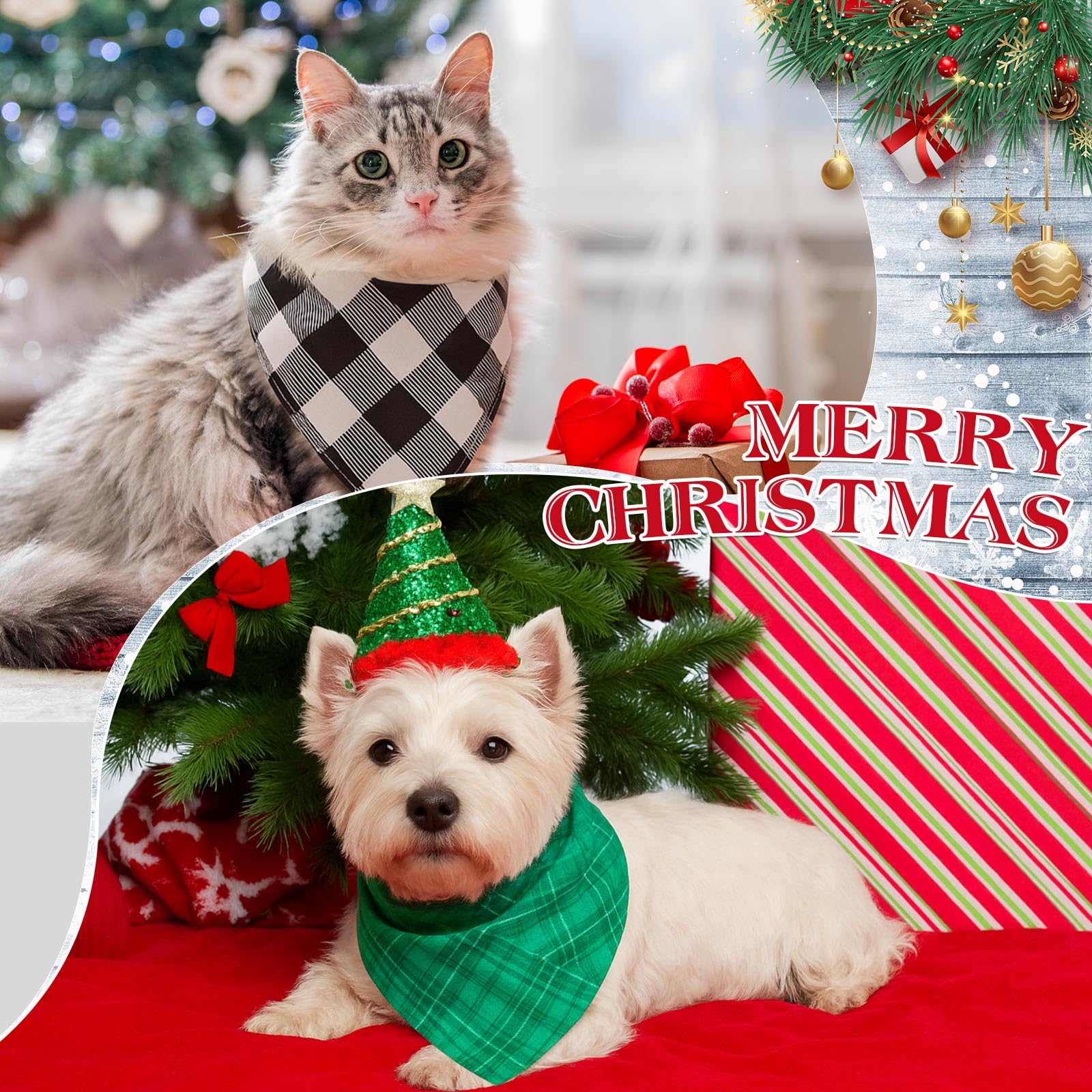 Weewooday buffalo-plaid-bandana design in action for holiday dress-up and photo-perfect moments.