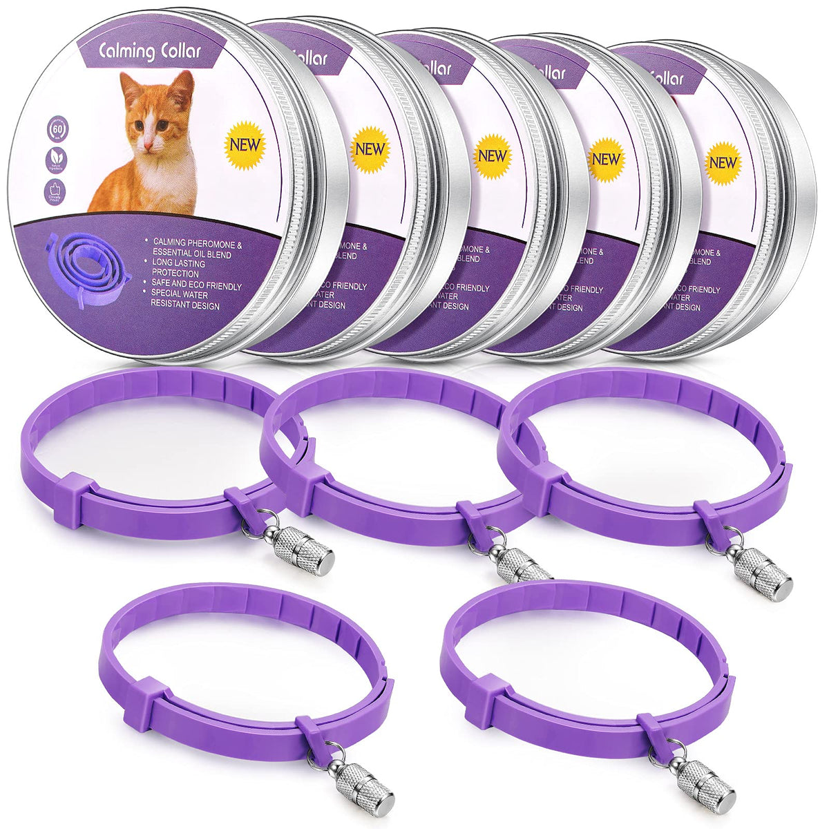 Weewooday calming collar 15-inch adjustable fit for comfortable cat wear