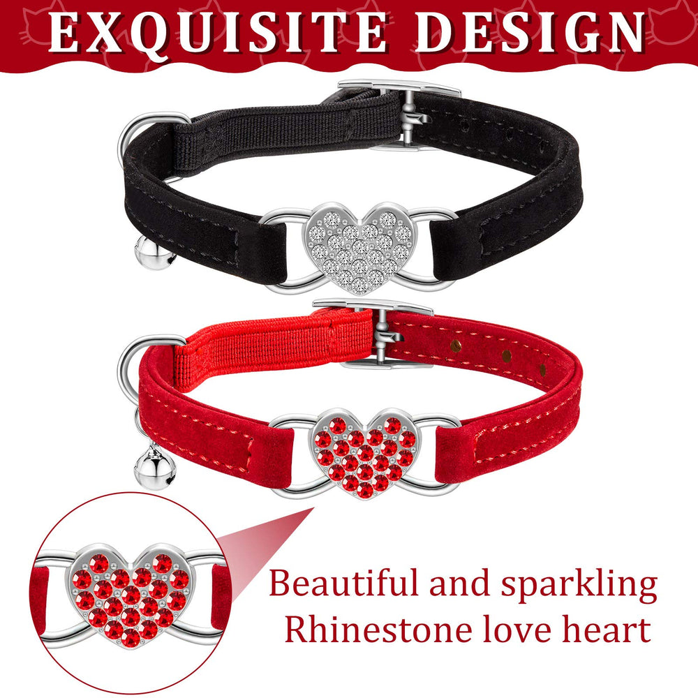 Weewooday breakaway heart-bling cat collar with safety feature for worry-free outings.
