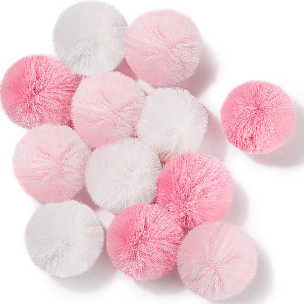 Weewooday cat pom pom ball pink – soft plush toy for interactive play and exercise.