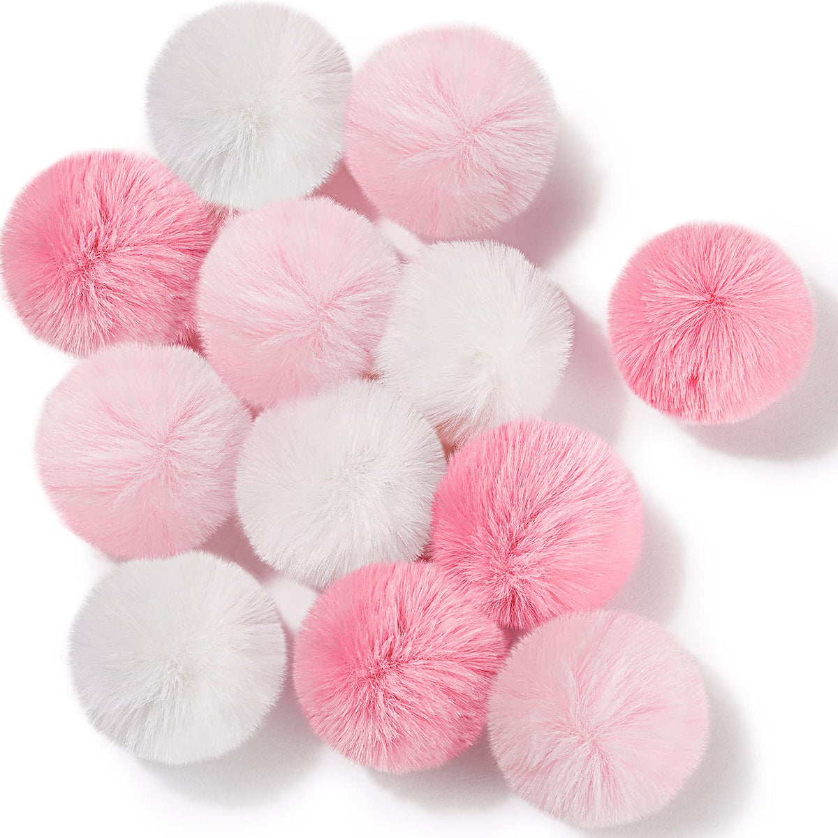 Weewooday cat pom pom ball pink – soft plush toy for interactive play and exercise.