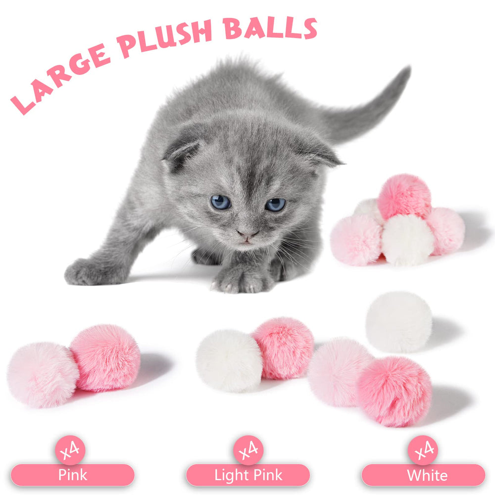 Weewooday cat pom pom ball white – cozy toy for chasing and swatting.