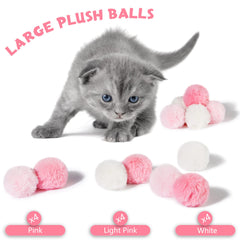 Weewooday cat pom pom ball white – cozy toy for chasing and swatting.