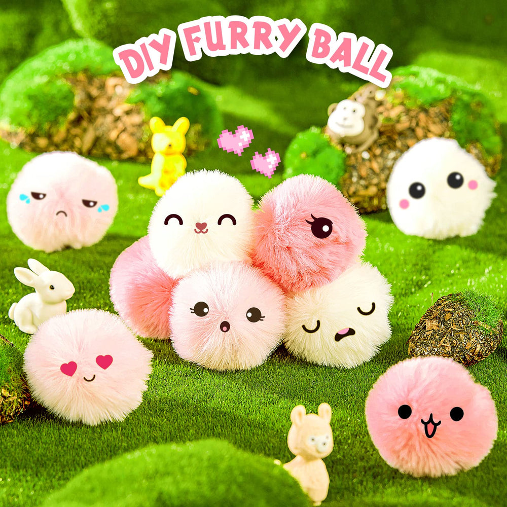 Weewooday cat pom pom ball soft fur texture – gentle touch for safe, interactive games.