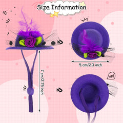 Weewooday chicken hat purple festive look for parties and events.