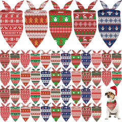 Weewooday Christmas bandanas bulk with diverse designs for festive dog styling.