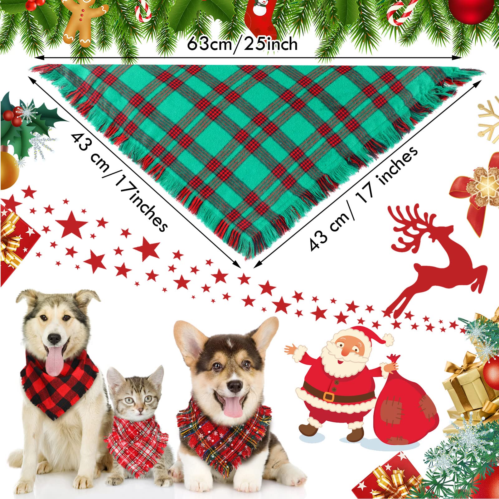 Weewooday Christmas dog bandana snowflake pattern detail for holiday charm