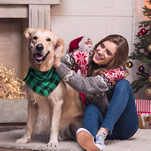 Weewooday variety-patterned dog bandanas for daily wear and holiday style