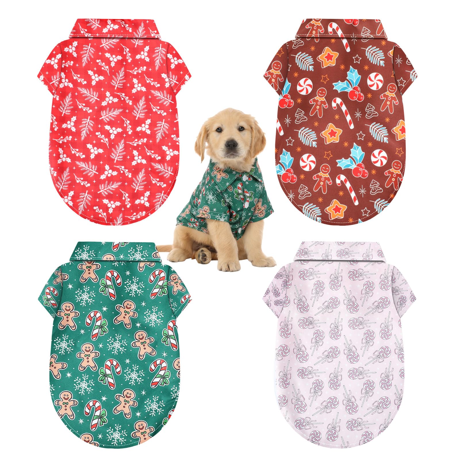 Weewooday Christmas dog shirt snowflake design for cozy winter wear and festive photos