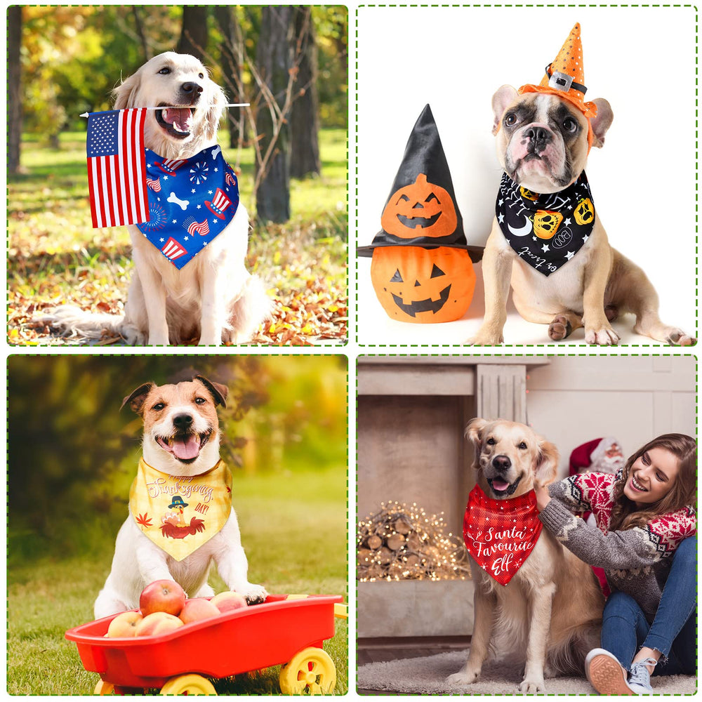 Weewooday Christmas and Easter themed bandana adds seasonal flair.