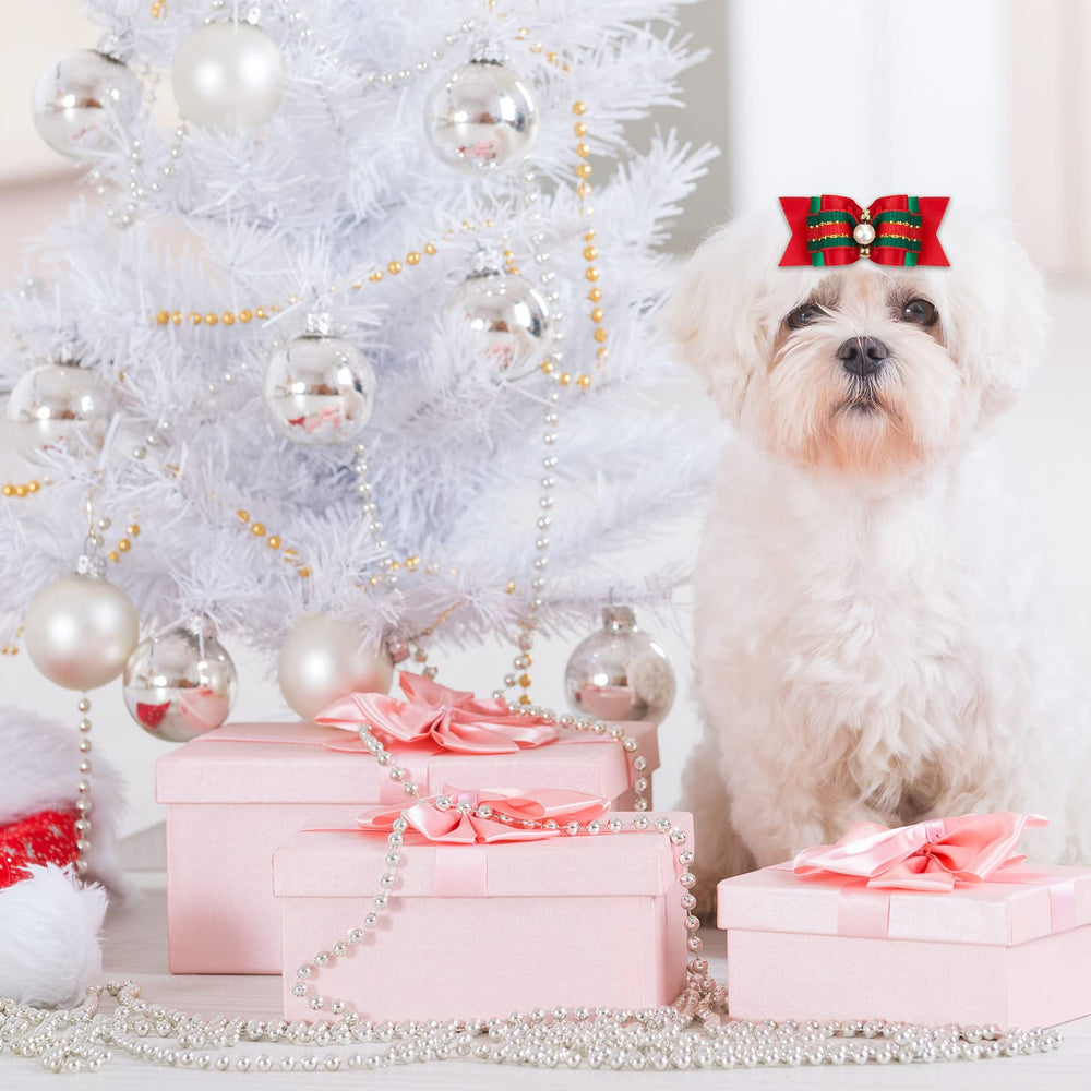 Weewooday Christmas pet bows pack provides versatile styling for events and everyday wear.