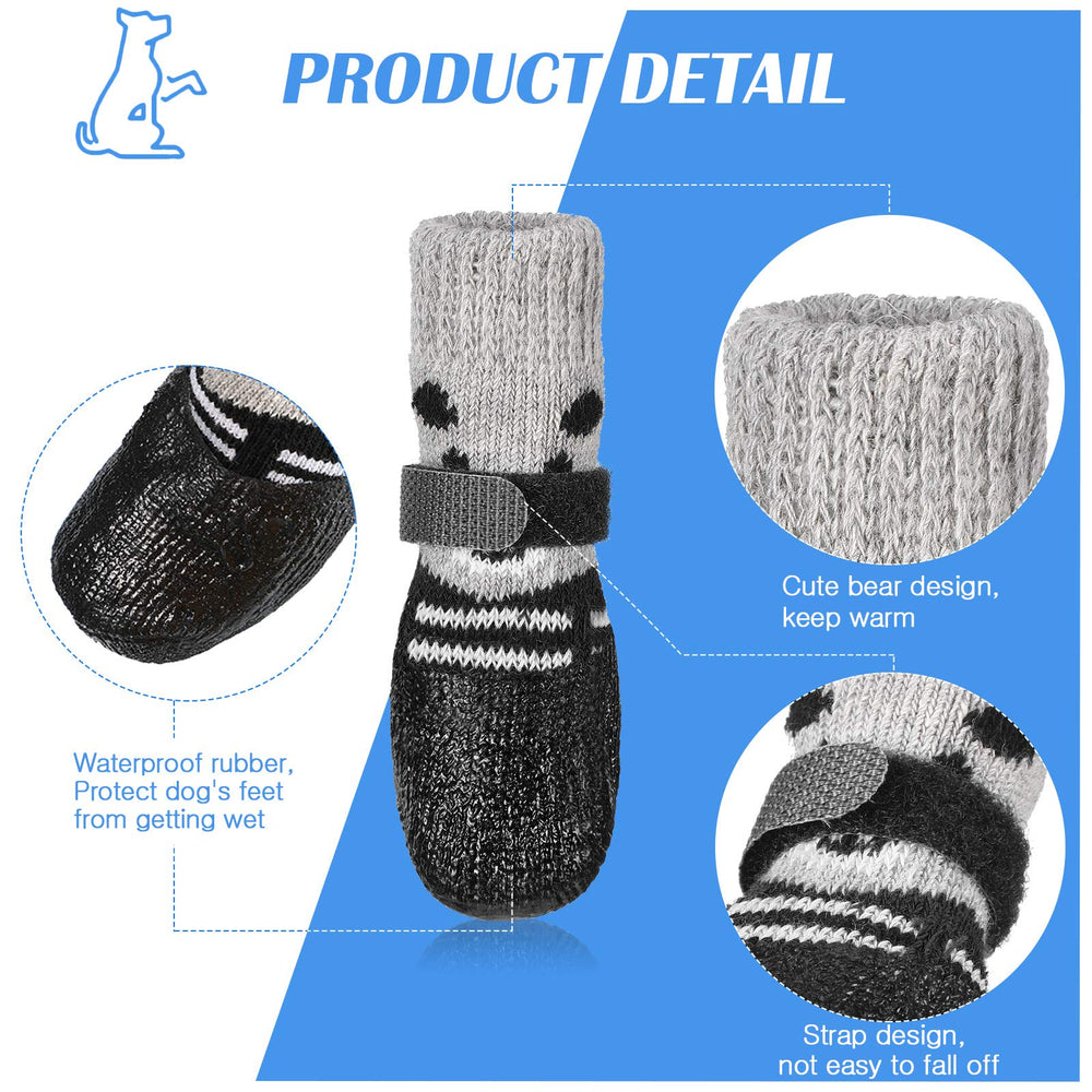 Weewooday dog boots adjustable-drawstring ensure secure fit during active play.