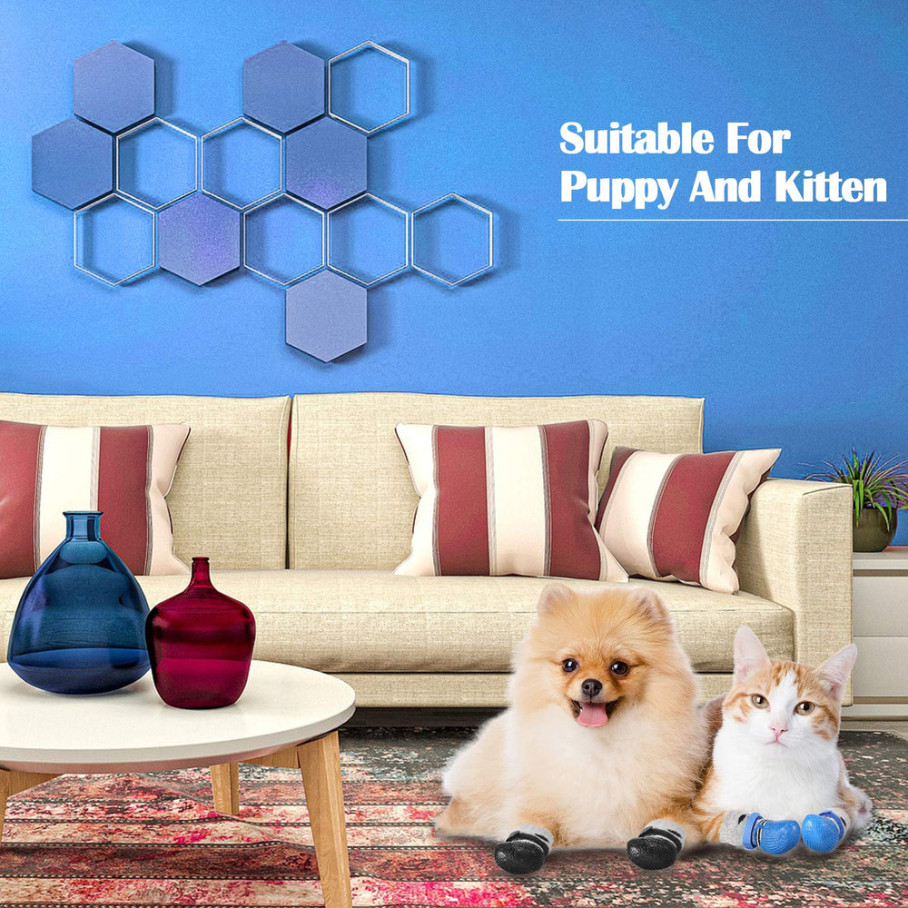 Weewooday dog boots anti-slip-bottom reduce slips on slick floors.