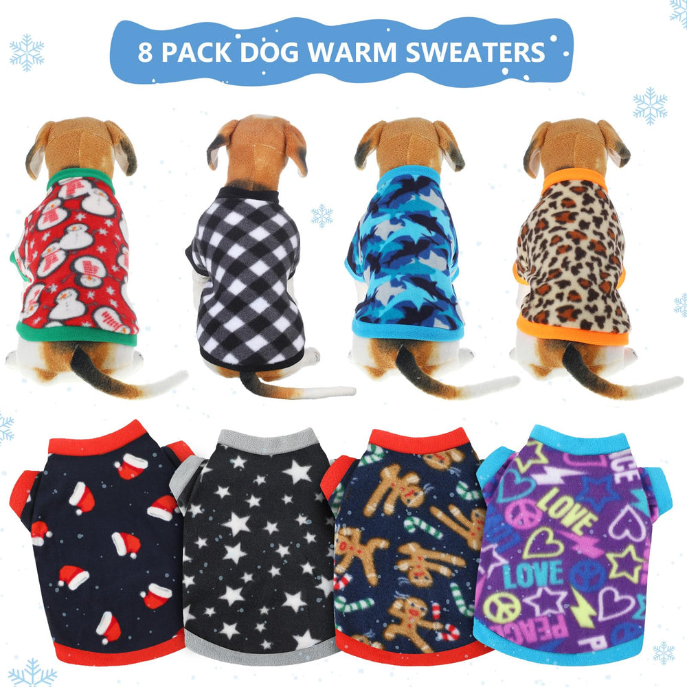 Weewooday Christmas-pattern dog clothes cozy holiday outfits