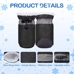 Weewooday dog shoes black paw protector anti-slip sole for outdoor walks.