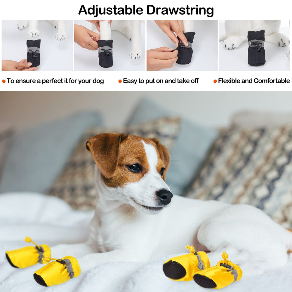 Weewooday dog shoes snow-walk rugged sole supports hiking on slick surfaces.
